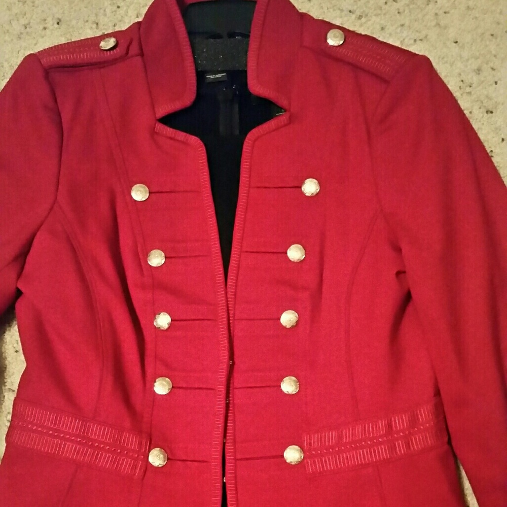 WHBM  knit blazer, military style